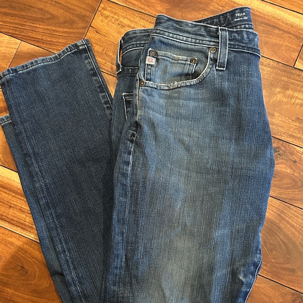 Ag Adriano Goldschmied Dark Blue Slim Jeans